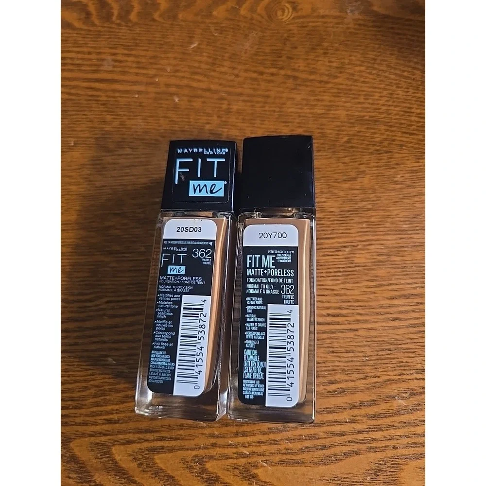 2‎ PK Maybelline Fit Me Matte Poreless Oil Free Foundation 362 Truffle